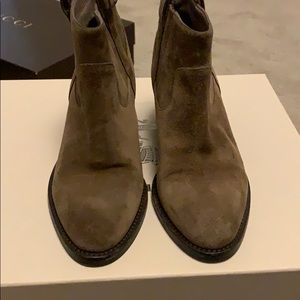 Burberry Suede Taupe Brown Bootie Size 7.5